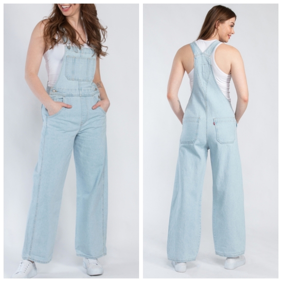 Levi's Loose Fit Utility Overalls Light Wash - Picture 8 of 8